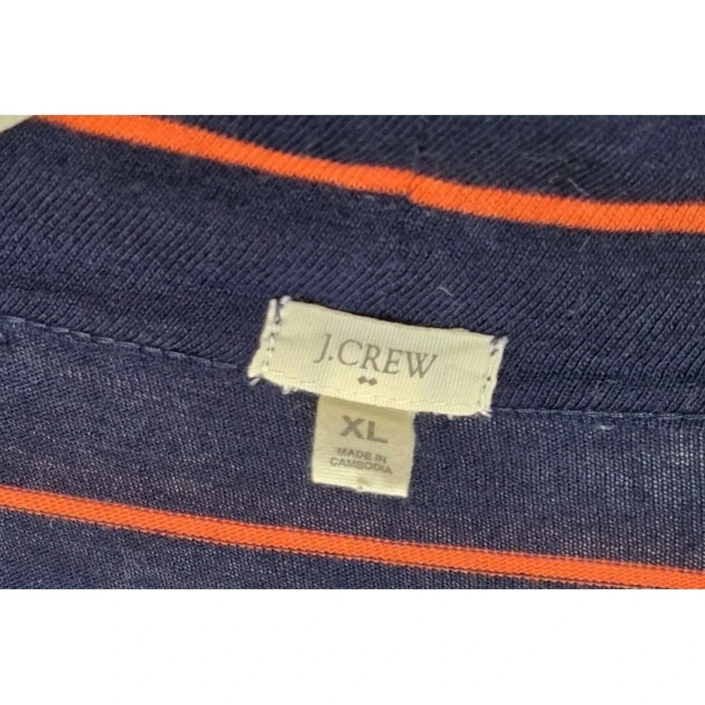 Women's XL Cardigan J.Crew Office Light Weight Navy Stripe Classic Style